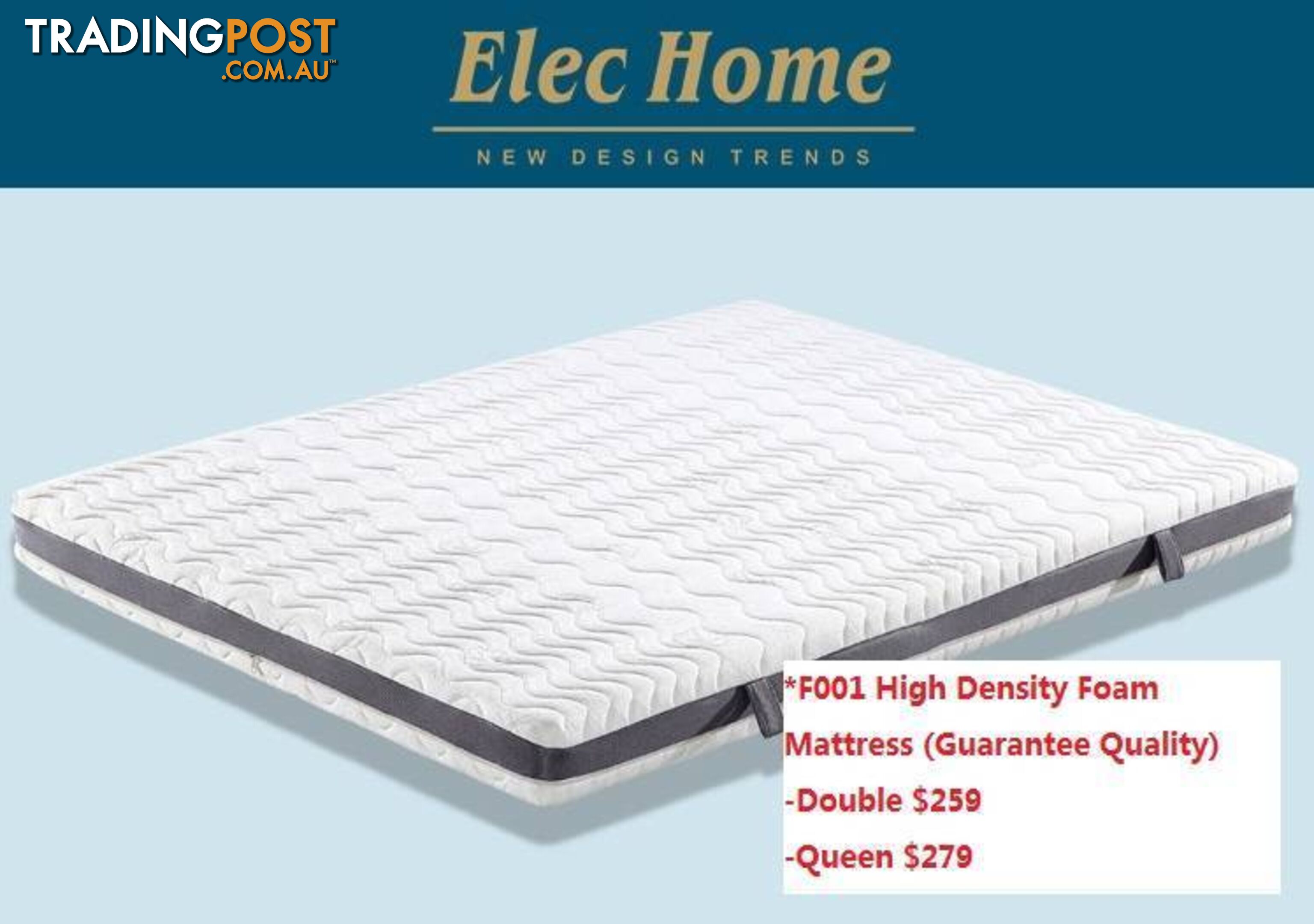 Brand New Comfortable High Density Foam Mattress Double/Queen