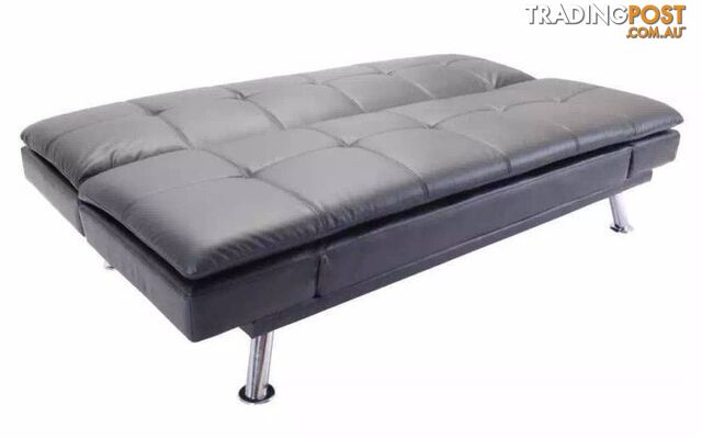 Brand New Quolity PU Leather Sofa Bed Black