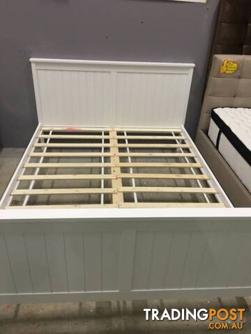 Clearance !! Brand New all sizes Solid Pine Wood white Bed Frame