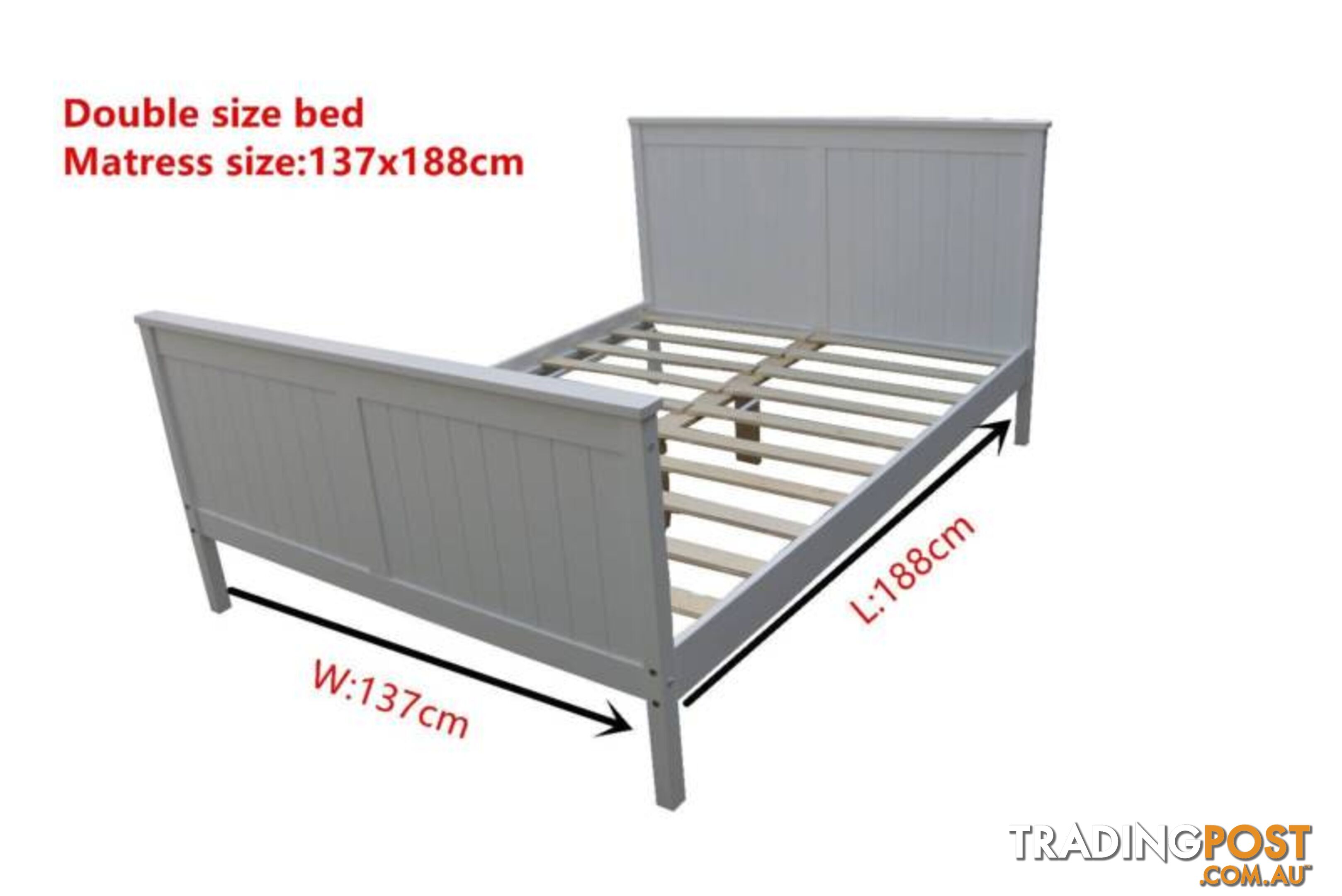 Clearance !! Brand New all sizes Solid Pine Wood white Bed Frame