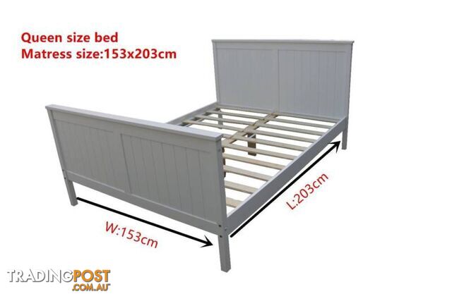 Clearance !! Brand New all sizes Solid Pine Wood white Bed Frame