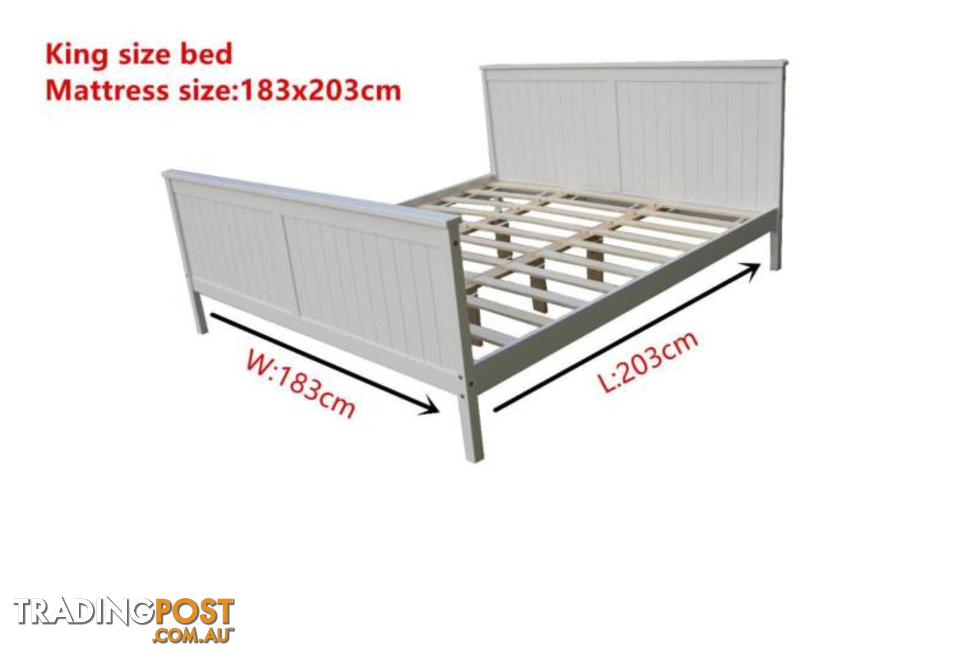 Clearance !! Brand New all sizes Solid Pine Wood white Bed Frame