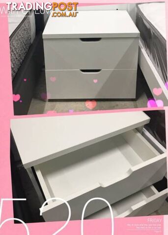 Brand New White Bedside Table/Cabinet/Drawers(CD049) - photo 2 of 3