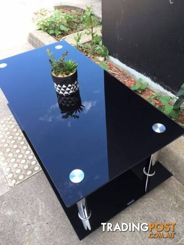 Brand New Luxury Black High Quality Tempered Glass Coffee Table - photo 3 of 7