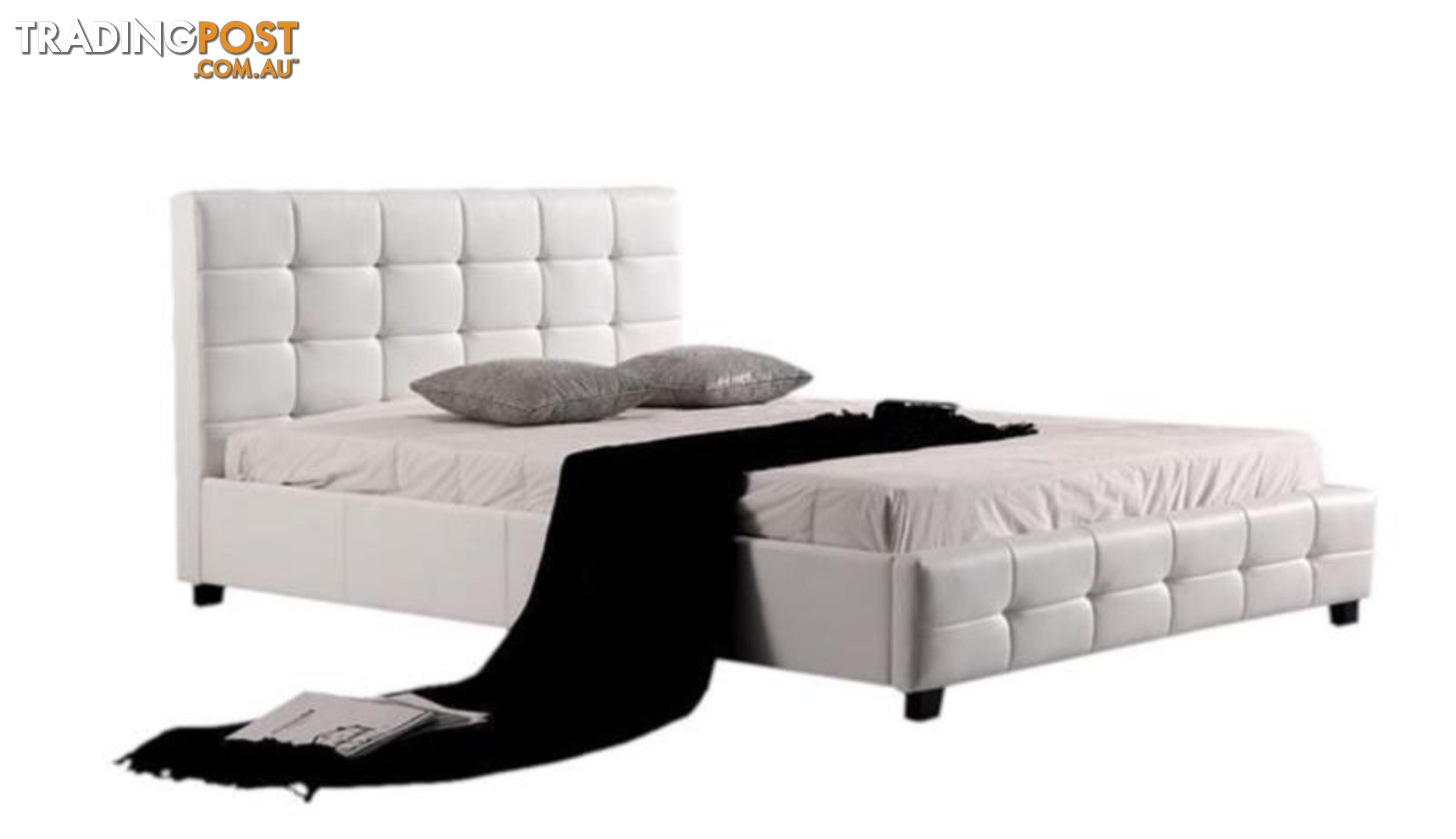 WarehouseSpecial 002 PU bed + Eurotop Mattress Double/Queen/King