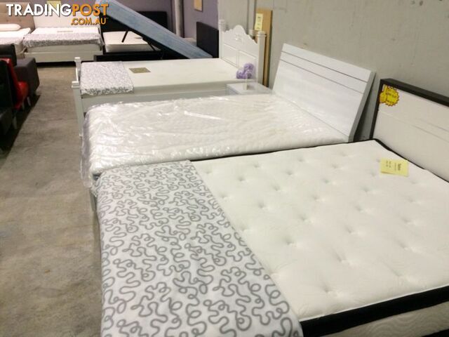 WarehouseSpecial 002 PU bed + Eurotop Mattress Double/Queen/King