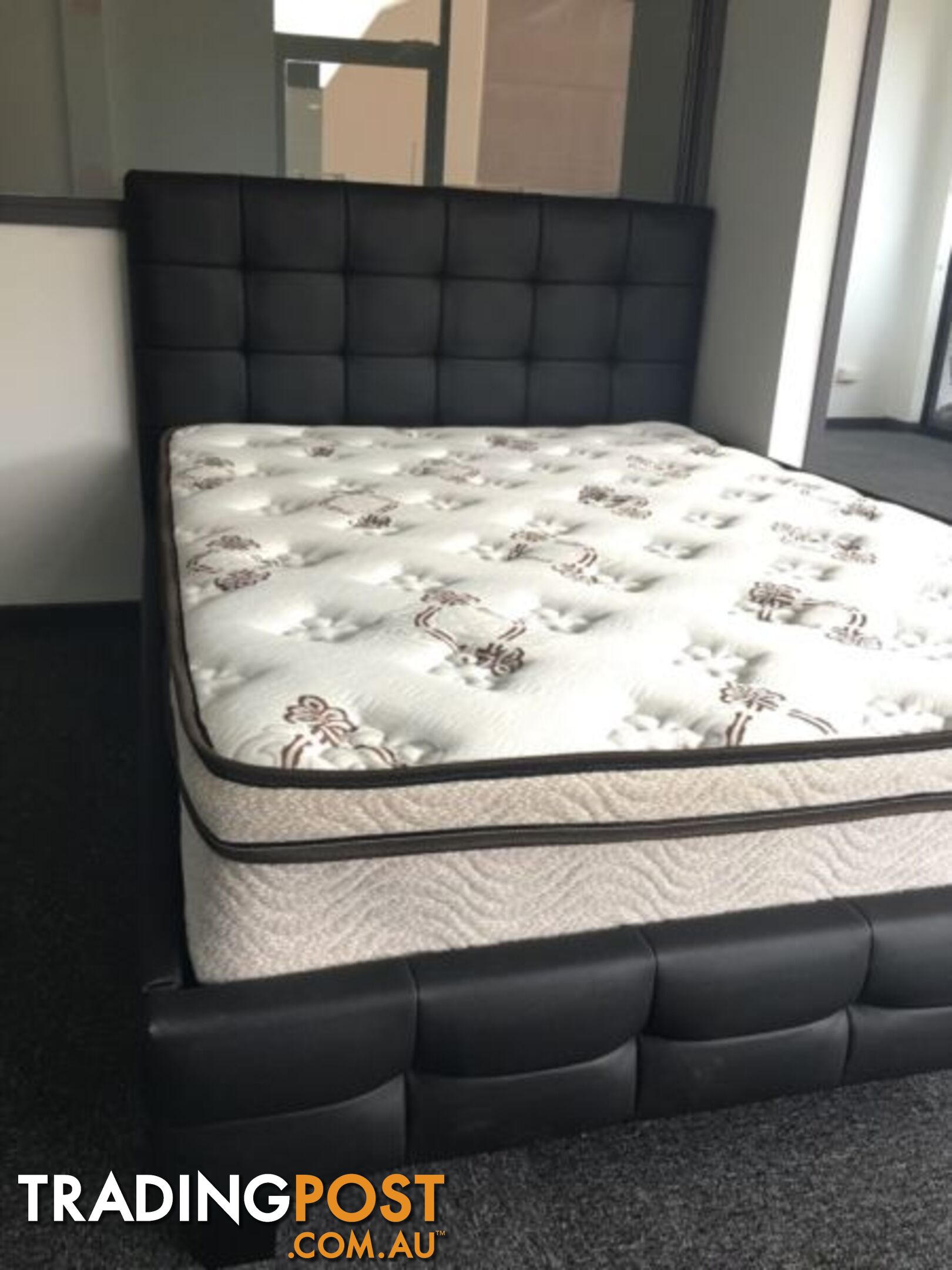 WarehouseSpecial 002 PU bed + Eurotop Mattress Double/Queen/King