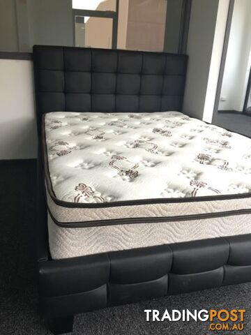 WarehouseSpecial 002 PU bed + Eurotop Mattress Double/Queen/King