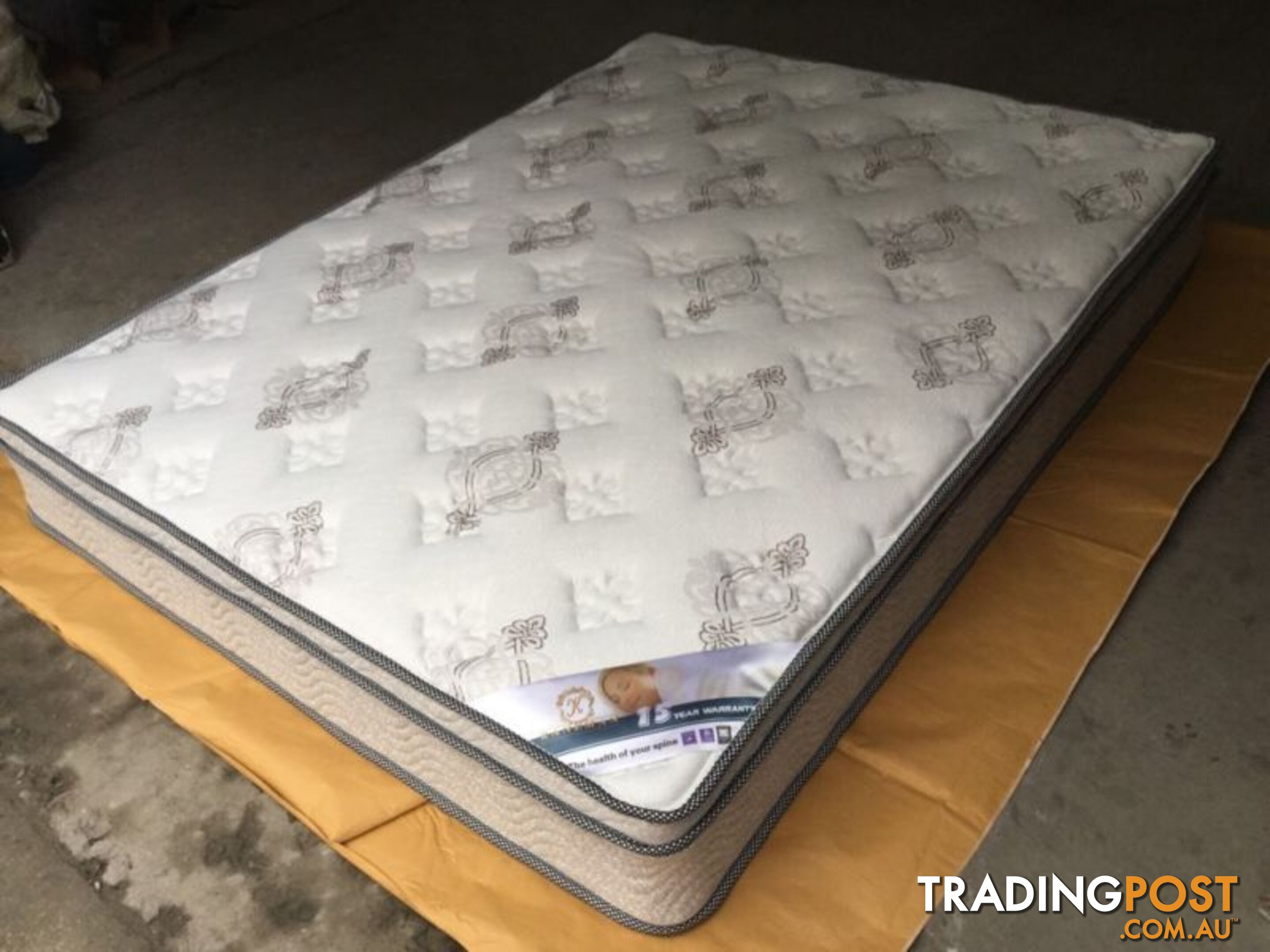 WarehouseSpecial 002 PU bed + Eurotop Mattress Double/Queen/King