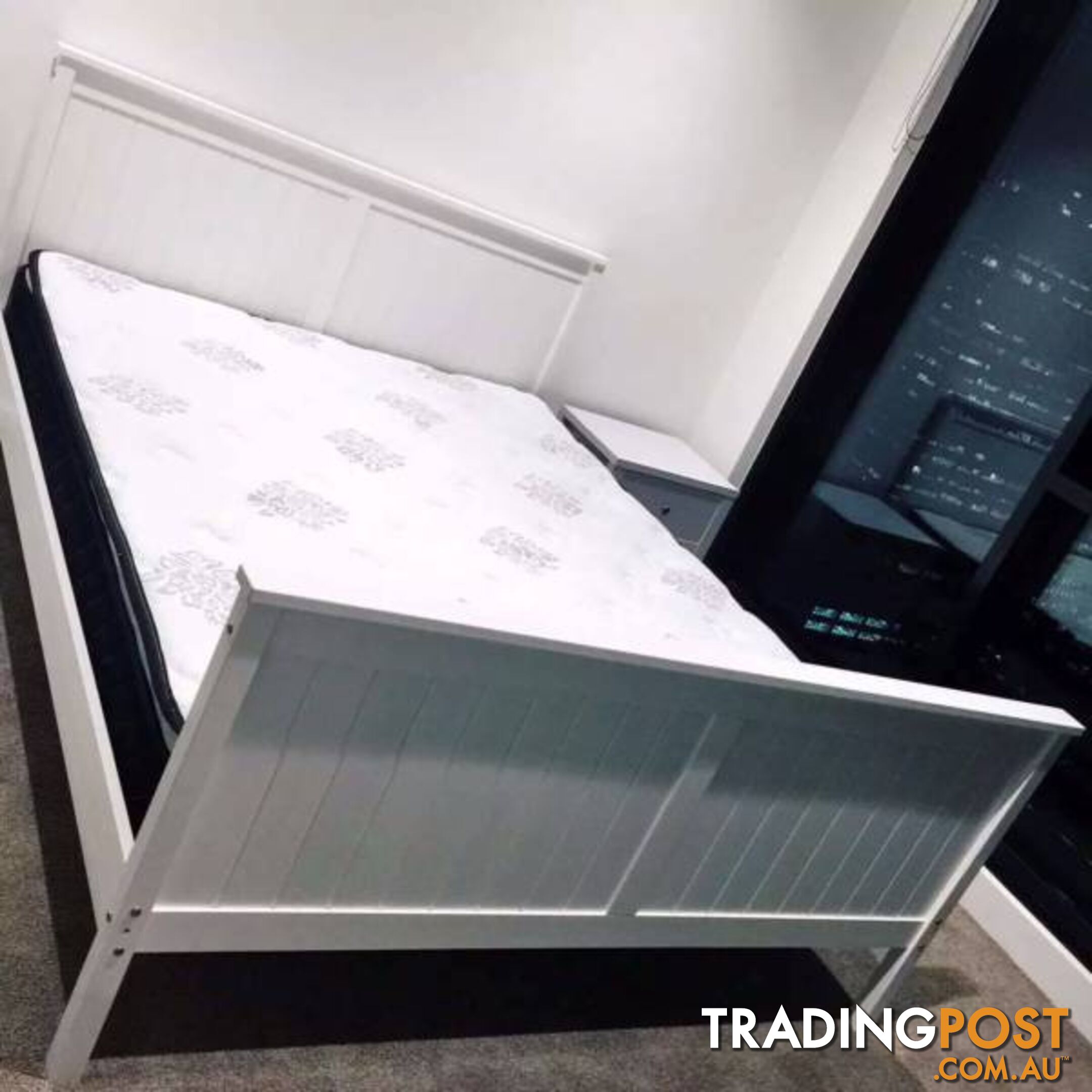 Brand New Solid PineWood Bed with Pillow Top Mattress all size