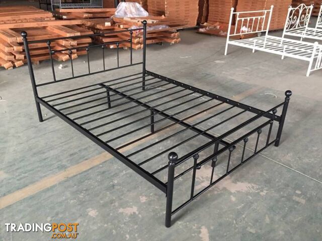 Full Size Brand New And Quality Full Metal Bed Frame Black/White