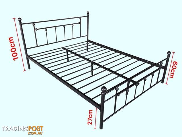 Full Size Brand New And Quality Full Metal Bed Frame Black/White