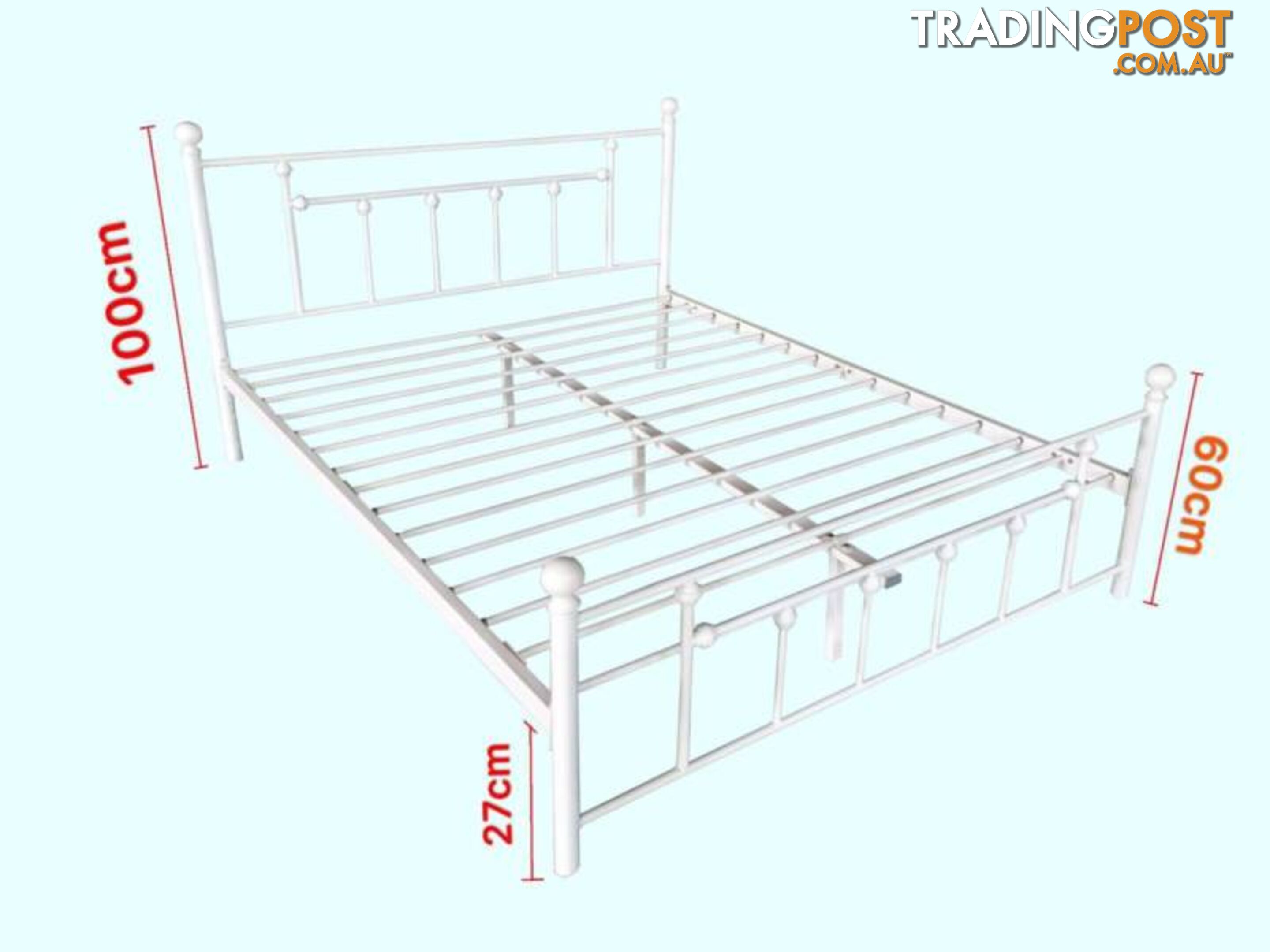 Full Size Brand New And Quality Full Metal Bed Frame Black/White