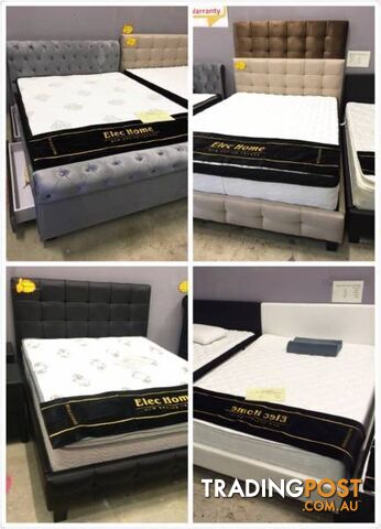 Full Size Brand New And Quality Full Metal Bed Frame Black/White