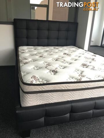 Brand New Quality PU Leather Bed Frame in Black or White