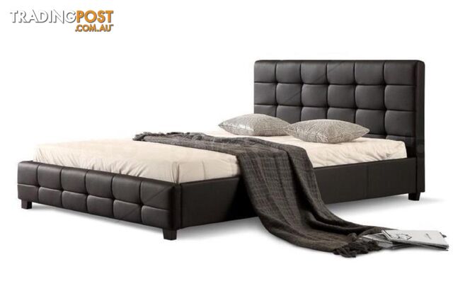 Brand New Quality PU Leather Bed Frame in Black or White