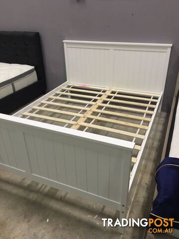 Brand New Solid PineWood Bed Frame Double/Queen/King size White