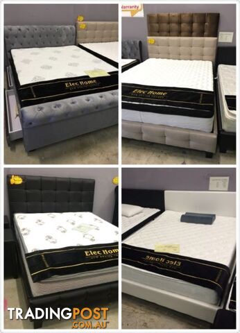 Brand New Fabric Bed Double/Queen size Beige colour