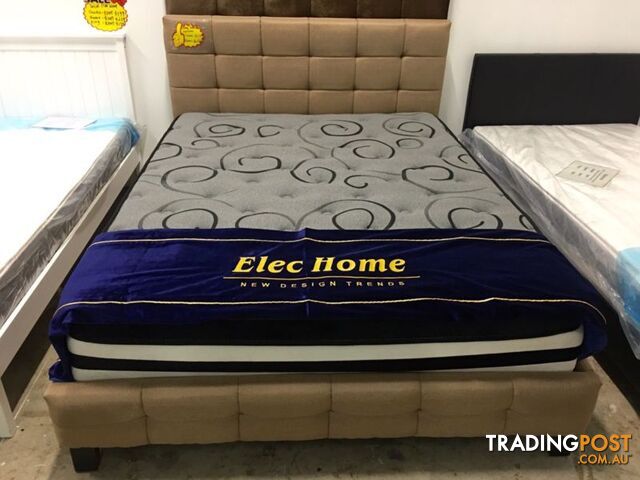Brand New Fabric Bed Double/Queen size Beige colour