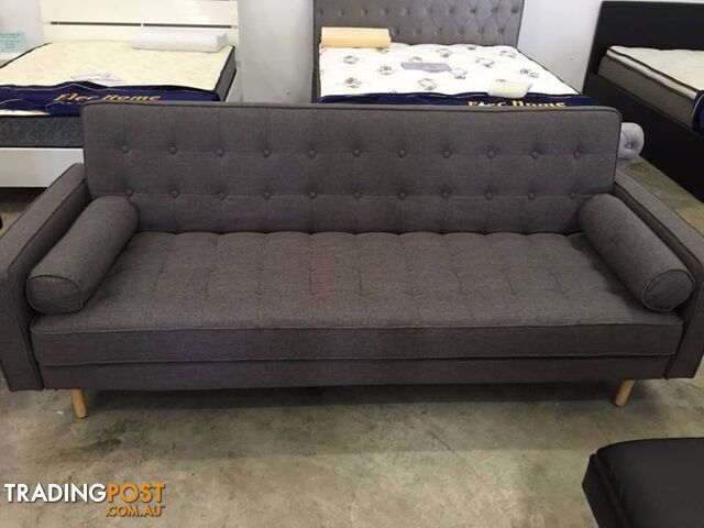 Brand New 3 Seater Grey Fabric Sofa Bed Couch Loung (SP068)