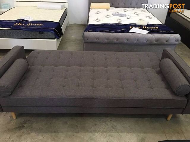 Brand New 3 Seater Grey Fabric Sofa Bed Couch Loung (SP068)