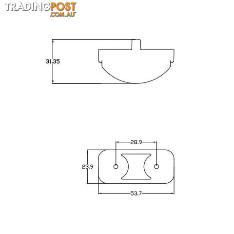 LED SIDE MARKER 54 X 24MM M/VOLT RED SMR5424