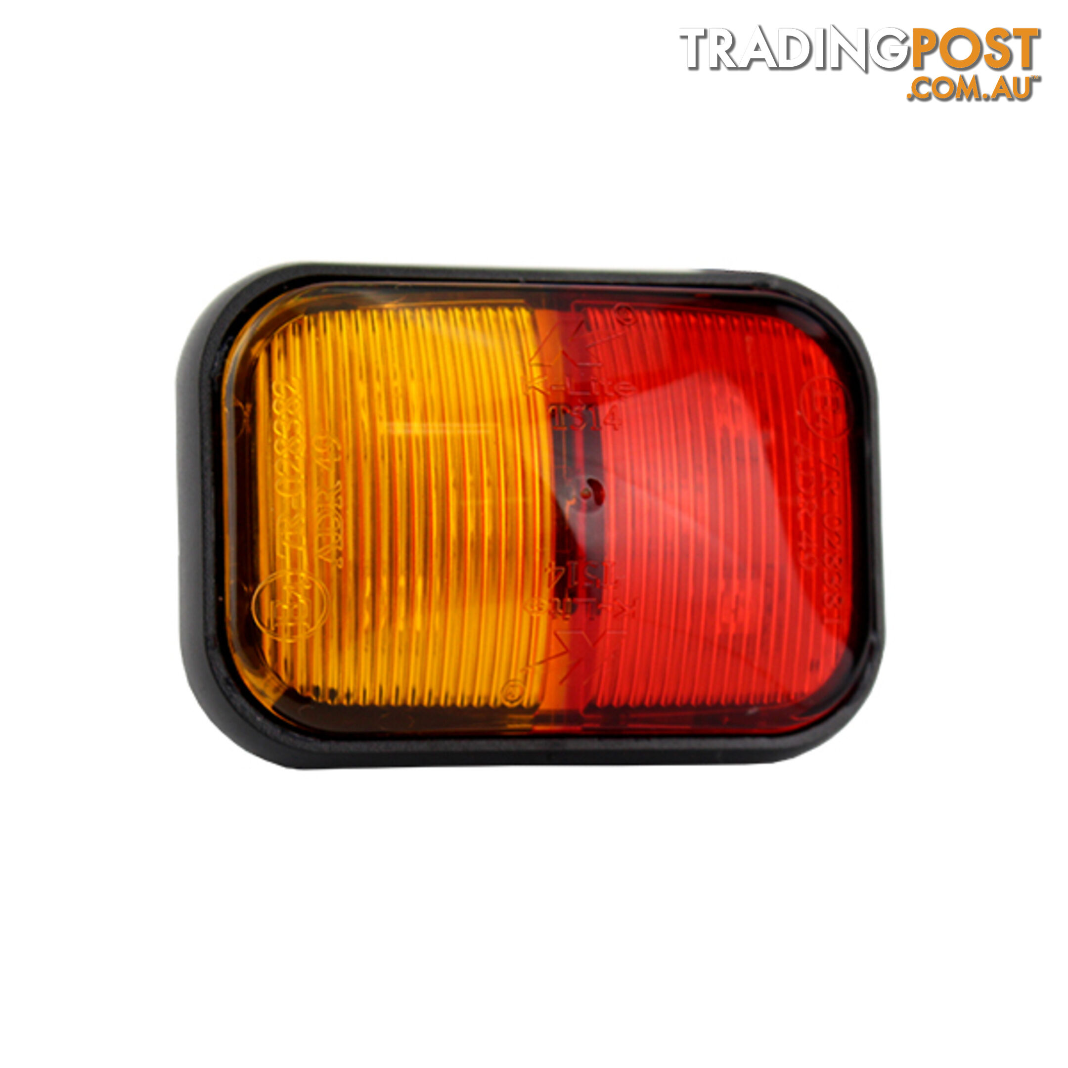 LED JUMBO SIDE MARKER 66 X 46MM M/VOLT RED/AMBER LED6647