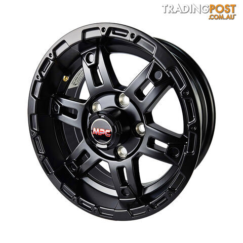 14 X 6&#8243; FORD ALUMINUM ALLOY MAG TRAILER RIM WHEEL MPC DEVIL SATIN BLACK WRF14ASB