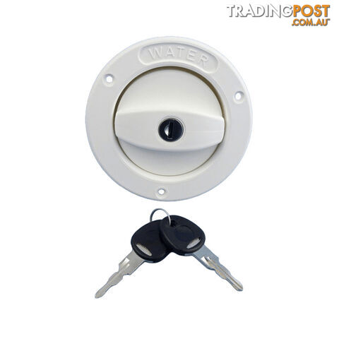 WATER FILLER WHITE LOCKABLE W/25MM OUTLET. 91062528 800-00900