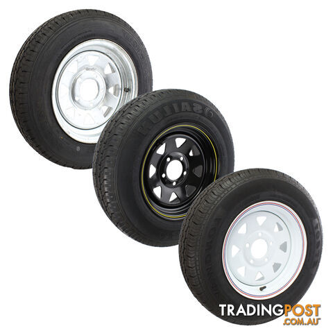 TRAILER 13&#8243; WHEELS RIM AND TYRE FITTED WRT13