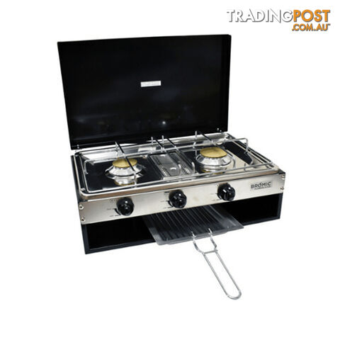LIDO JNR 2 BURNER + GRILL C/W FLAME FAILURE VALVES + LID. 2020068 700-05502