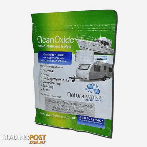 NATURAL WATER CHLORINE DIOXIDE TABLETS 8 X 4 GRAM. COTDB4 800-04100