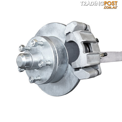 HYDRAULIC DISC BRAKE AXLE 1400KG RATED 45MM SQUARE GALVANISED HDA45SG