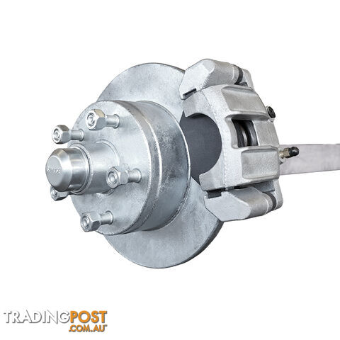 HYDRAULIC DISC BRAKE AXLE 1000KG RATED 40MM SQUARE GALVANISED HDA40SG