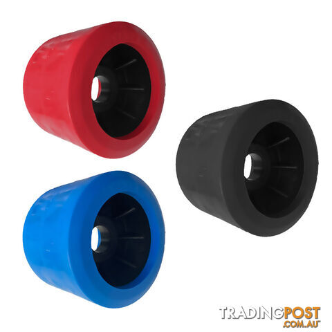 WOBBLE SMOOTH ROLLER 4&#8243; 26MM BORE (BLACK, BLUE OR RED) WR4S26