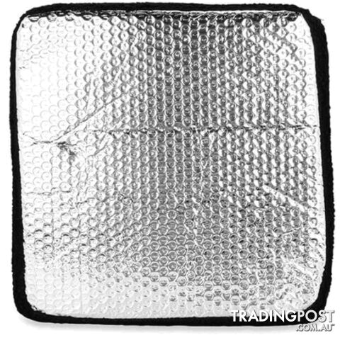 CAMCO RV BLACK-OUT VENT INSULATOR WITH REFLECTIVE SURFACE – 355 X 355MM – BLACK....
