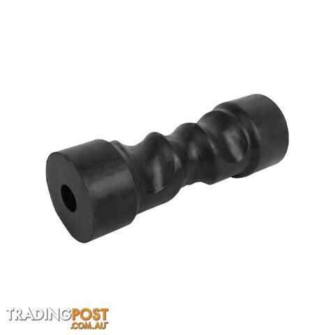 RUBBER ROLLER SELF CENTERING BLACK ROLLER 8&#8243; 17MM BORE BRR218