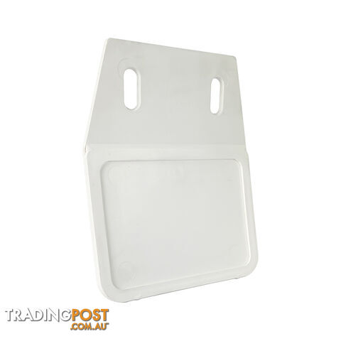 PLAIN PVC WHITE MUD FLAP SMALL &#8211; 160MM X 120MM MFWS