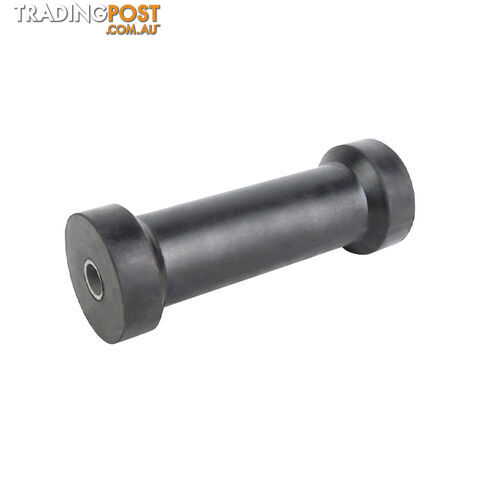 RUBBER ROLLER KEEL ROLLER 8&#8243; 17MM BORE BLACK BRR208