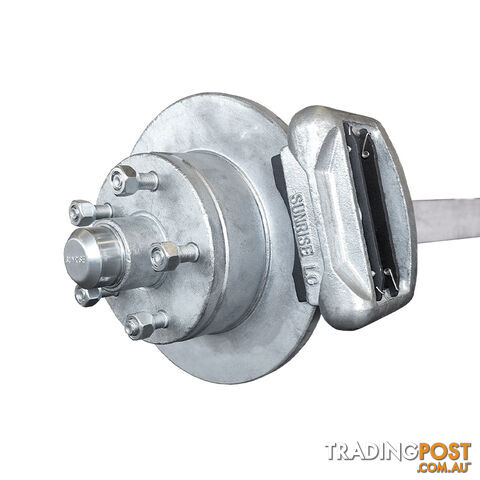 MECHANICAL DISC BRAKE AXLE 1000KG RATED 40MM SQUARE GALVANISED MDA40SG