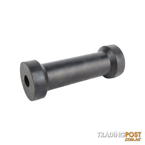 RUBBER ROLLER KEEL ROLLER 8&#8243; 21MM BORE BLACK BRR209