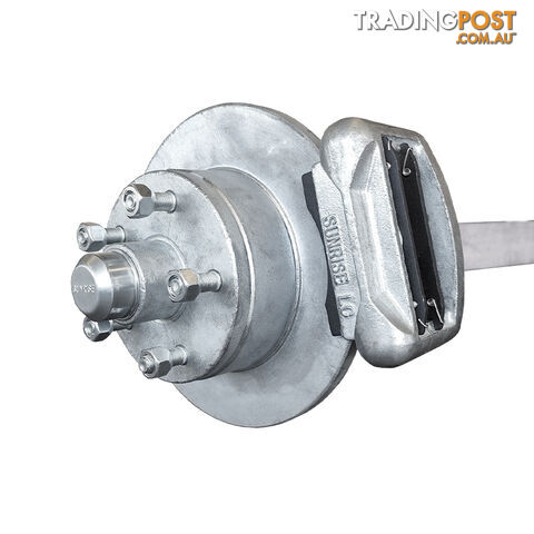 MECHANICAL DISC BRAKE AXLE 1400KG RATED 45MM SQUARE GALVANISED MDA45SG