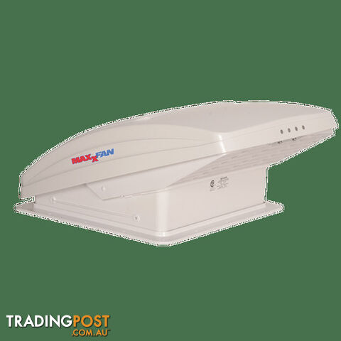 MAXXFAN DELUXE WITH RAIN DOME,T/STAT, POWER LIFT AND REMOTE .356MM X 356MM...