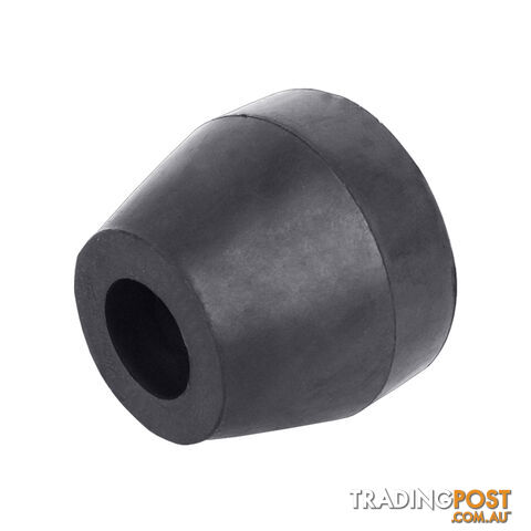 RUBBER ROLLER TAPER CAP 2 1/2&#8243; 17MM BORE BLACK BRR201