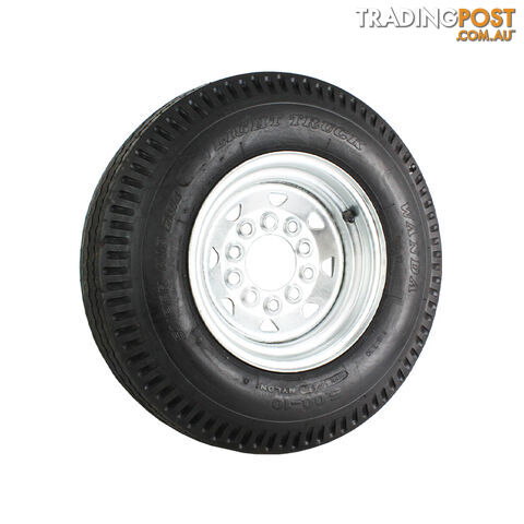 TRAILER WHEEL 10 X 4&#8243; FORD/HT 500-10 TYRE GALVANISED WRTF10G