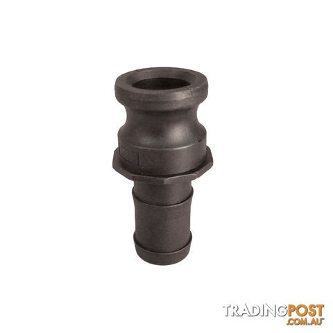 POLY CAMLOCK E.- MALE CONNECTOR TO HOSE BARB – 32MM. XDPCE32/E125 (SOLD IN BAGS...