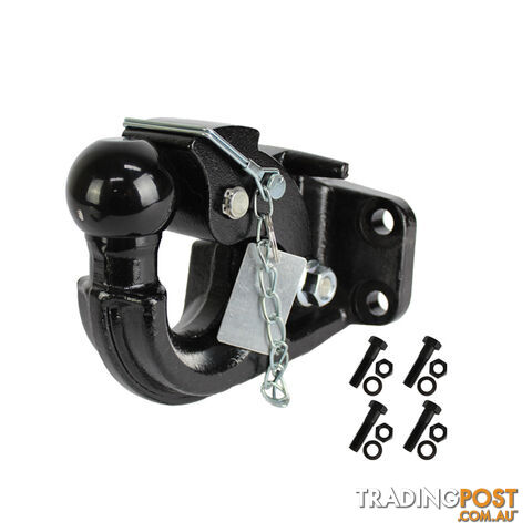 PINTLE HOOK WITH 50MM TOWBALL LOW WEAR 8T RATED PHLW8T