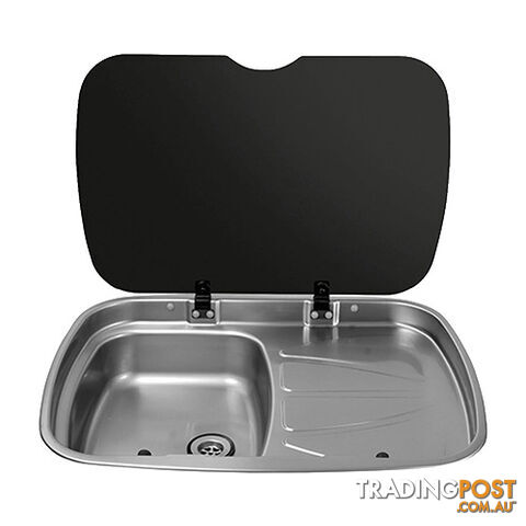 THETFORD SPINFLO MK3 ARGENT SINK L/H BLACK GLASS. SSK1073Z 800-04900
