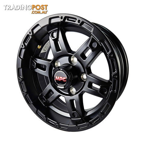 13 X 5.5&#8243; FORD ALUMINUM ALLOY MAG TRAILER RIM WHEEL MPC DEVIL SATIN BLACK WRF13ASB