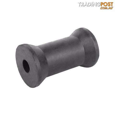 RUBBER ROLLER KEEL ROLLER 4&#8243; 17MM BORE BLACK BRR205